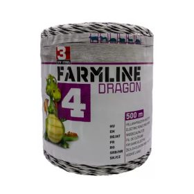   Dragon 4 villanypásztor vezeték - fekete/fehér, 500 m, 0,4 ohm/m, 130 kg