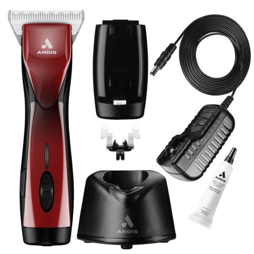 Andis kutyanyírógép Pulse ZR 2 Wide Red extra széles pengével + 2 akkumulátorral