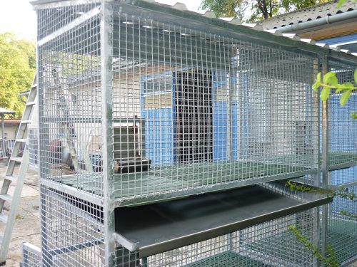 Nyúlketrec 3 szintes, emeletes ketrec tüzihorganyzott