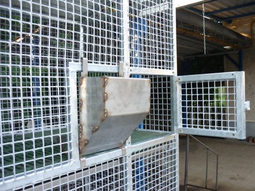 Nyúlketrec 3 szintes, emeletes ketrec tüzihorganyzott