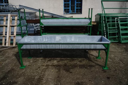 Tűzihorganyzott szarvasmarha etető és itató vályú - 100x30x60 cm