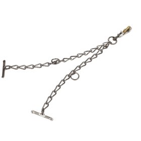   Marha kikötő lánc, kétágú, biztonsági karabínerrel és forgóval, 82 cm, 6 mm