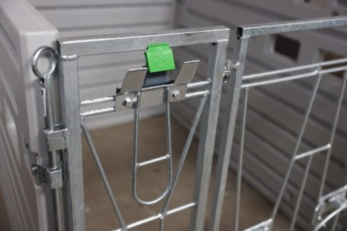 Moduláris borjúbox, két állásos, falra szerelhető