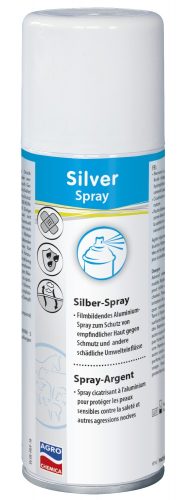 Aloxan-Silverspray 200ml védi a bőrt egy rugalmas, légáteresztő és nedvességtől védő fémfilmmel