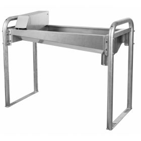   Rozsdamentes acél fűthető itatóvályú, 120 cm, falra szerelhető