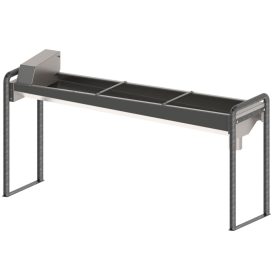 Szabadonálló rozsdamentes acél itatóvályú - 190 cm