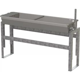   Rozsdamentes acél dönthető itatóvályú - 1 m, fűthető 100W, szabadon álló, 30 l