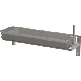   Rozsdamentes acél dönthető itatóvályú - 1,5 m, fűthető 200W, falra szerelhető, 50 l