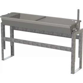   Rozsdamentes acél dönthető itatóvályú - 1,5 m, fűthető 200W,szabadon álló, 50 l