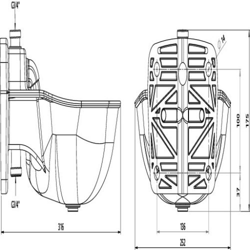Canexpol K75 zöld műanyag csőszelepes önitató - 3/4"