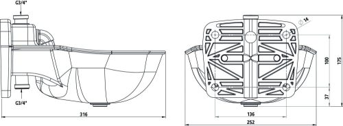 Canexpol K75 zöld műanyag csőszelepes önitató - 3/4"