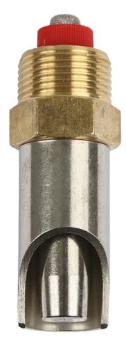 1/2"-3/4" colos szopókás sertésitató 15 mm nyomószeleppel, inox/réz - hossz: 71 mm