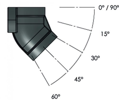 INOX könyök, menet 1/2"x1/2", szög 30 fok szopókás itatóhoz