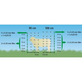 Topline Plus háló, 108 cm, szimpla leszúrós