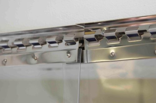 PVC szalagfüggöny szett, átlátszó, 300x3mm, 225 cm