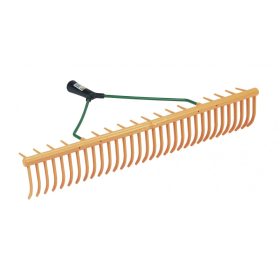   Pázsitgereblye, műanyag, 32 fogas, 64 cm széles, nyélfogadó átmérő: 27 mm