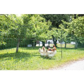   AKO PoultryNet Villanypásztor Baromfiháló, 50 m, 106 cm-es duplataposós karóval, zöld