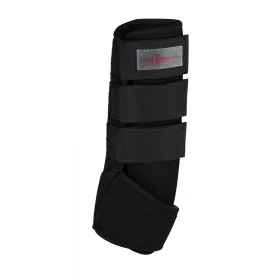 Ínvédő-bokavédő szett, szintetikus, fekete, pony