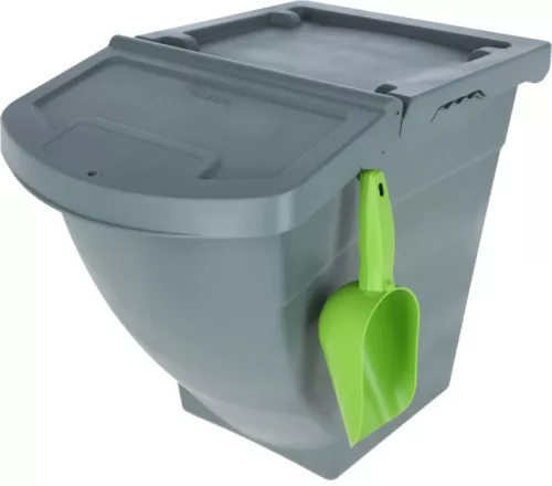 Egymásra rakható takarmánytároló - fedéllel, 60 l