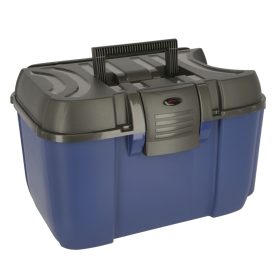 Jumbo kék/fekete lóápoló doboz kivehető belső résszel