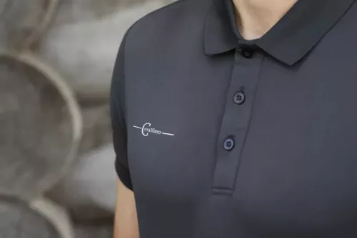 Férfi lovagló pólóing, grafitszürke, S