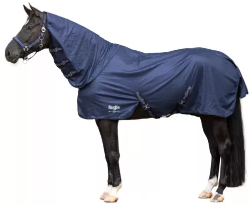 RugBe SuperFly lótakaró - nyakrésszel, kék, 105 cm