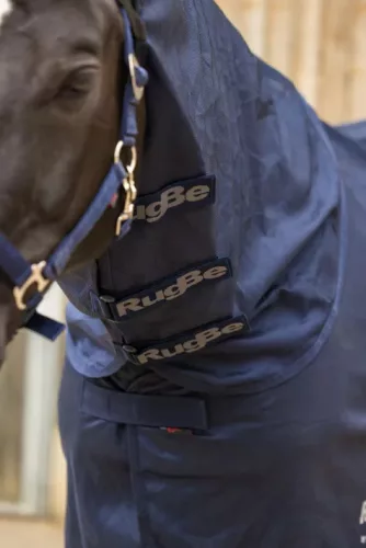 RugBe SuperFly lótakaró - nyakrésszel, kék, 145 cm