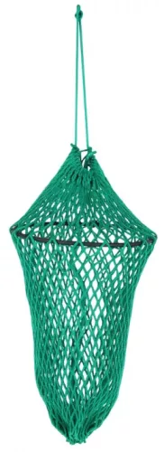 Szénaháló gyűrűvel - zöld, 90 cm, 45x45 mm lyukmérettel