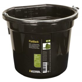 FlatBack laposhátú vödör, fekete - 20 liter