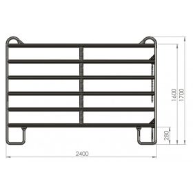 Kerítéselem 2,4 m x 1,6 m