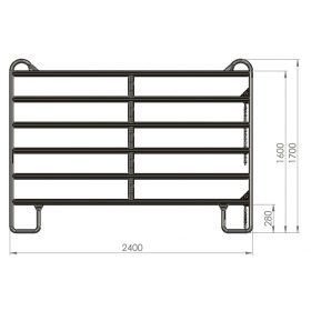 Kerítéselem 3,6 m x 1,6 m