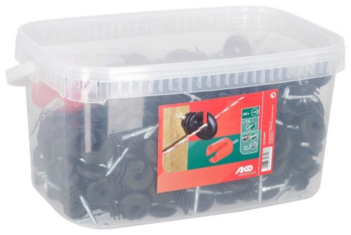 Facsavaros, erősített körszigetelő, 25 db/cs, fekete, gyürüs izolátor, kompakt átmenő támasz, fekete