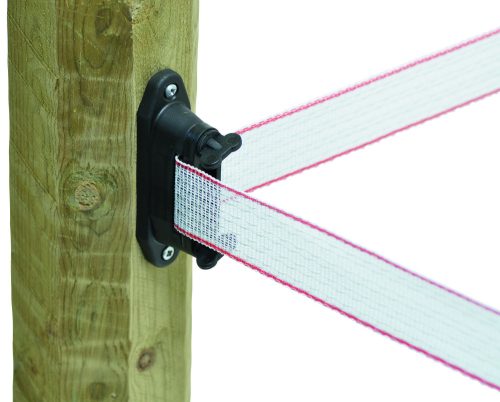 Profi sarok-/szakasz-szigetelő max. 40 mm-es villanypásztor szalaghoz - 10 db/cs