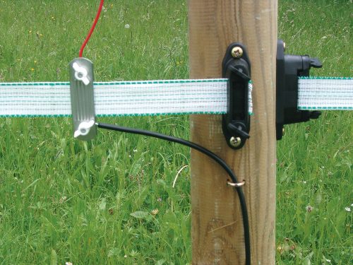 Profi sarok-/szakasz-szigetelő max. 40 mm-es villanypásztor szalaghoz - 10 db/cs