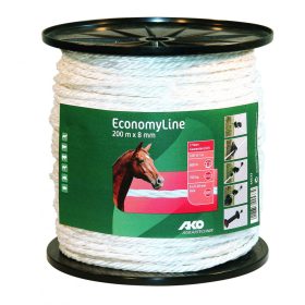   AKO EconomyLine Villanypásztor vezeték, fehér, 3,87 ohm/m - 200 m x 6 mm