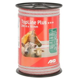   AKO Topline plus villanypásztor szalag 20 mm 200 m, fehér/vörös