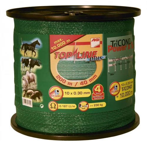 TopLine Plus szalag, 200m, 30mm, neon sárga/kék 8x0,3mm TriCond