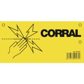 CORRAL Villanypásztor figyelmeztető tábla