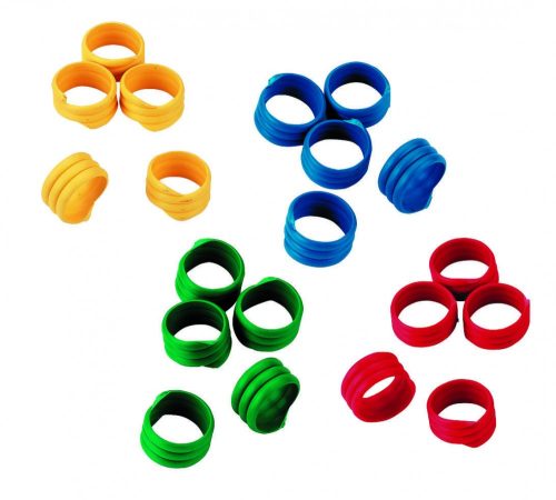 Galambgyűrű spirál 12mm, vegyes színben műanyag 100 db