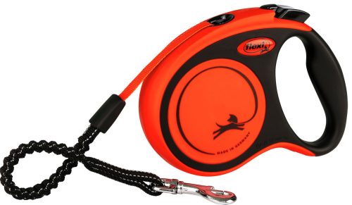 Flexi Xtreme póráz, M, narancs/fekete, 5 m, 35 kg