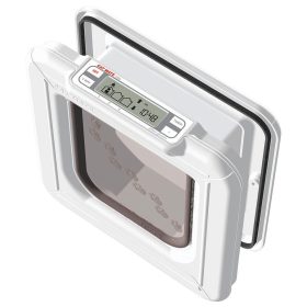   Cat Mate® Super LCD kijelzős macskaajtó, elektronikus azonosítóval, időjárásnak ellenálló kefés szigeteléssel