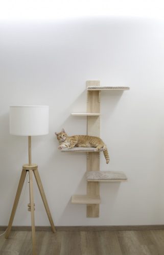 Falra szerelhető macskafa, szürke