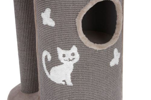 Tiana macskafa, szürke, 70x56x130 cm