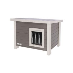   Eli ECO macskaház  szigetelt PVC függöny ajtóval - 57x45x43 cm