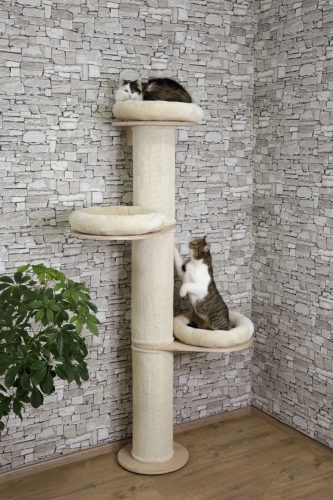 Dolomit torony macskafa, 38 cm átm., 187 cm magas, bézs