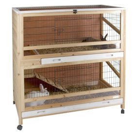   Deluxe beltéri rágcsálóház 115x60x118 cm, tömör fa, faápolóval kezelve