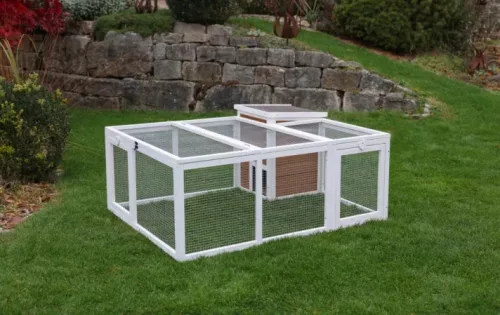 Kültéri rágcsálóketrec beépített pihenőhellyel - 132 x 102 x 59 cm