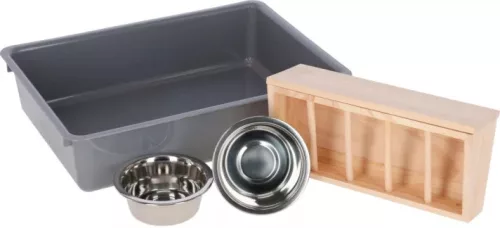 Ásó és etetőállomás - nyulaknak, 70 x 36 x 24 cm