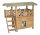 LODGE fa macskaház, ajtóval, 77 x 50 x 73 cm, cicalak, kétemeletes, időjárásálló