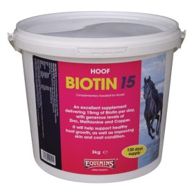   Biotin – 15 mg / adag biotin tartalommal 3 kg vödör lovaknak